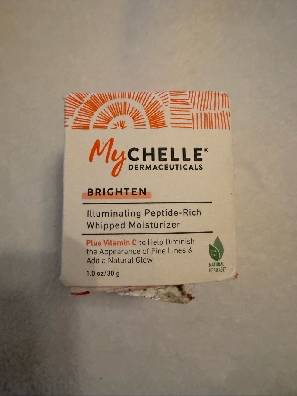 MyChelle Brighten Illuminating Peptide-Rich Whipped Moisturizer - White/Orange